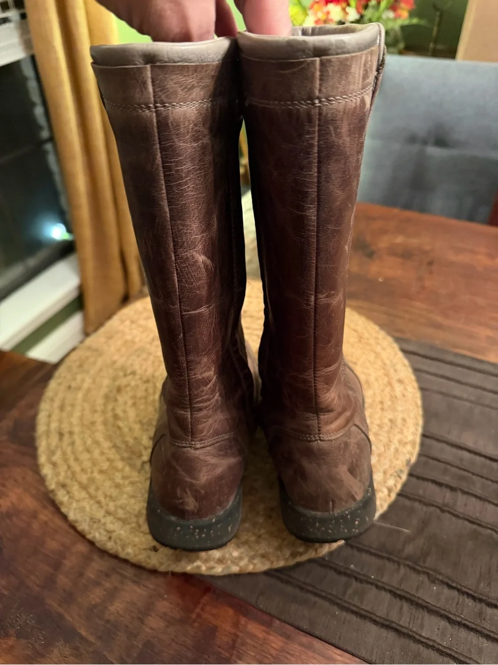TEVA Women's Capistrano Brown Leather Waterproof Tall Boots Size 7 1003013